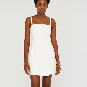 French Connection Whisper Strappy Envelope Skirt Dress – White, size 6